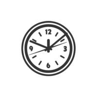 en logotyp av klocka ikon vektor Kolla på silhuett vägg klocka ny design mall på vit bakgrund