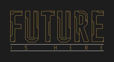 modernes futuristisches Typografie-T-Shirt-Design vektor