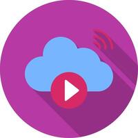 Wolke Video spielen Vektor Symbol