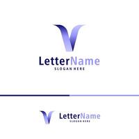 modern Brief v Logo Design Vektor. kreativ v Logo Konzepte Vorlage vektor