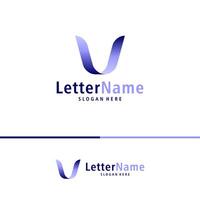 modern brev v logotyp design vektor. kreativ v logotyp begrepp mall vektor