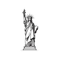 staty av frihet grafisk illustration. amerikan symbol vektor