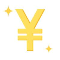 eben Design Illustration von Gold japanisch Yen oder Chinesisch Yuan Währung unterzeichnen. Geschäft und Finanzen Konzept. vektor