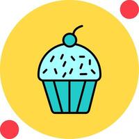 Cupcake-Vektor-Symbol vektor