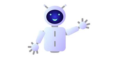 chatbot assistent form robot med ai 3d vektor