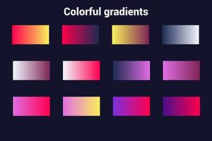 Neon- bunt Gradient Palette vektor