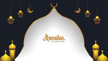 ramadan bakgrund design med natt begrepp vektor