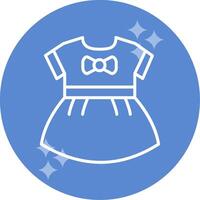 Baby Mädchen Kleid Vektor Symbol