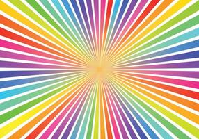 Sunburst Regenbogen Farbe Vektor Illustration zum Hintergrund Design.