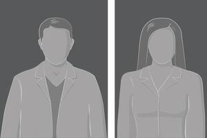 Geschäftsmann und Geschäftsfrau Symbol einstellen wie Benutzerbild Profil Bilder vektor