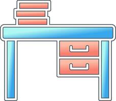 Arbeit Schreibtisch Vektor Symbol