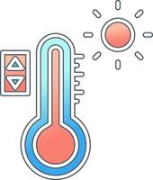 Vektorsymbol für die Temperaturregelung vektor