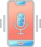 Handy, Mobiltelefon Stimme Assistent Vektor Symbol
