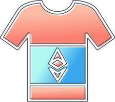 ethereum tshirt vektor ikon