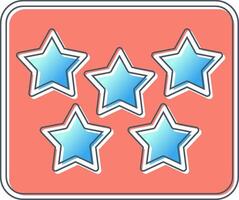 fünf Star Vektor Symbol