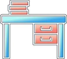 Arbeit Schreibtisch Vektor Symbol