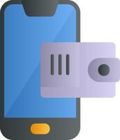 mobil plånbok vektor ikon