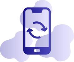 Smartphone Daten synchronisieren Vektor Symbol