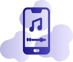 Handy, Mobiltelefon Musik- Spieler Vektor Symbol