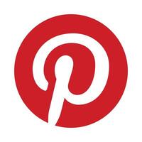 Pinterest ikon logotyp konst design social media portfölj vektor virtuell inombords- grafisk designer arbete kreativ jobb netto skräddarsy