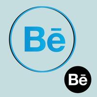 Behance offiziell Symbol und im einzigartig Blau Farbe Symbol, Vektor Kunst