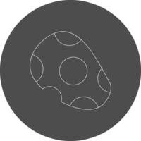 asteroid kreativ ikon design vektor