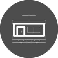 Straßenbahn kreatives Icon-Design vektor