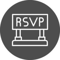 rsvp kreatives Icon-Design vektor