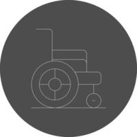 Rollstuhl kreatives Icon-Design vektor