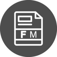 fm kreativ ikon design vektor