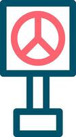 Peace-Zeichen kreatives Icon-Design vektor