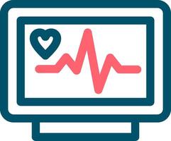 EKG-Monitor kreatives Icon-Design vektor