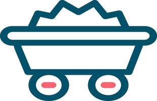 Minenwagen kreatives Icon-Design vektor