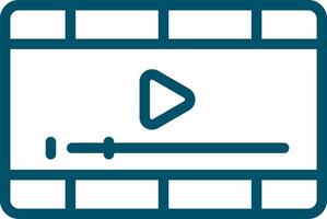 Video-Player kreatives Icon-Design vektor
