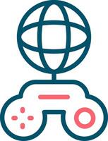global Spielen kreativ Symbol Design vektor