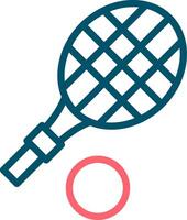 Tennis Schläger kreativ Symbol Design vektor