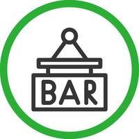 Bar-Schild kreatives Icon-Design vektor