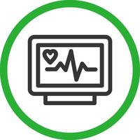 EKG-Monitor kreatives Icon-Design vektor