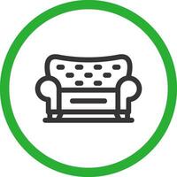 Sofa kreatives Icon-Design vektor