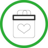 Valentinsgrüße Tasche kreativ Symbol Design vektor