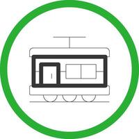 Straßenbahn kreatives Icon-Design vektor