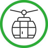 Seilbahn kreatives Icon-Design vektor