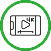 Video-Streaming kreatives Icon-Design vektor