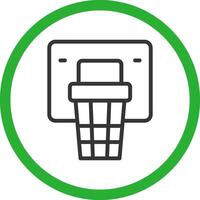 Basketballkorb kreatives Icon-Design vektor