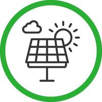 Solarpanel kreatives Icon-Design vektor