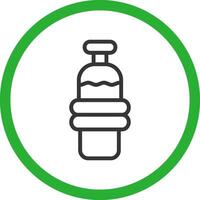 Wasserflasche kreatives Icon-Design vektor