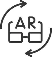 ar Brille kreativ Symbol Design vektor