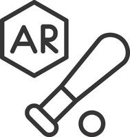 ar Baseball kreativ Symbol Design vektor