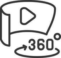 360 Grad Video kreativ Symbol Design vektor