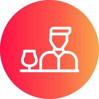 Barkeeper kreatives Icon-Design vektor